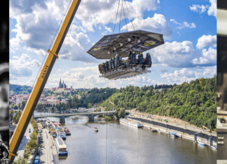 Vzhůru do oblak s Patrikem Bečvářem. Dinner in the Sky v nové lokaci Patrik Bečvář a večeře v oblacích