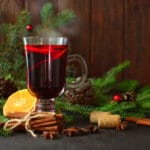 Red mulled wine background